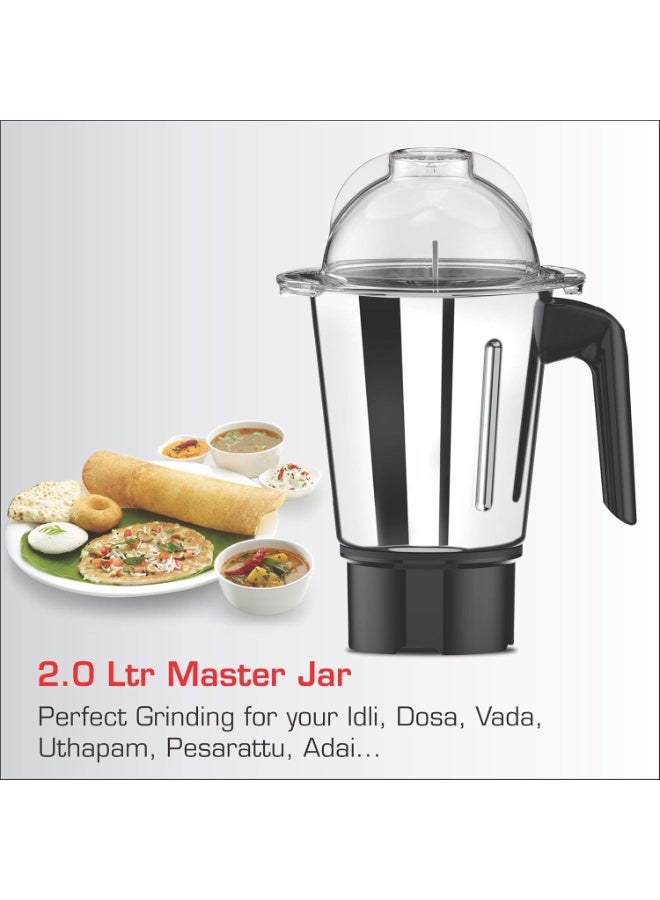 فيديم Vidiem Jumbo Mix Pro 1000W Mixer Grinder (Black) | 3 Leakproof Jars | Self-Locking Jars for Wet & Dry Grinding | Double Lid Lock | 1-Year Warranty | Heavy-Duty Motor - Image 4